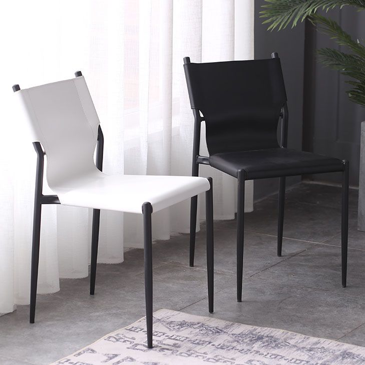 Leather Dining Side Chairs Modern Indoor-Outdoor Chair for Home