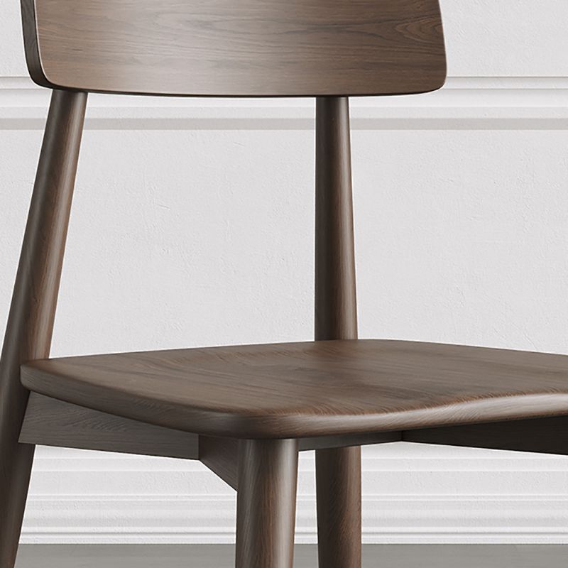 Modern Open Back Side Chair Upholstered Dining Chair with Wooden Base