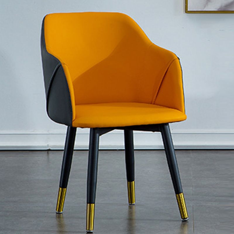 Industrial Arm Chair Solid Back Dining Room Chair for Kitchen