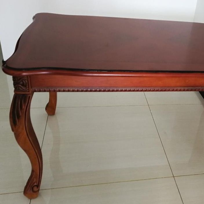 Mesa de comedor de mediados de siglo rectángulo Mesa fija con madera sólida de roble de roble