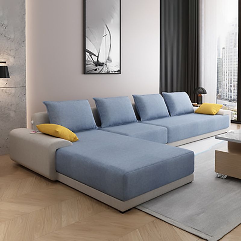 Modern Loose Back Removable Cushions Sofa with Reversible Chaise