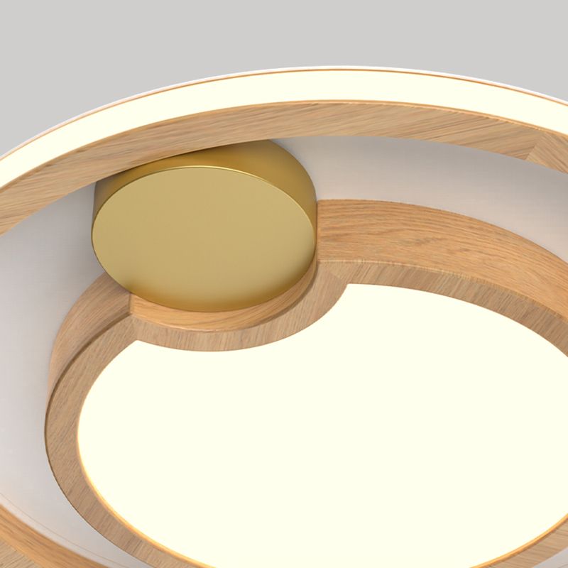 Luminaires de plafond encastrés modernes, plafonnier en bois pour salle à manger