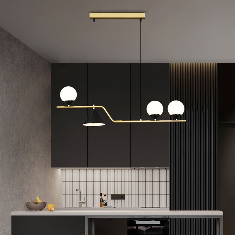 Contemporary Island Light Globe Glass Island Lights for Kitchen