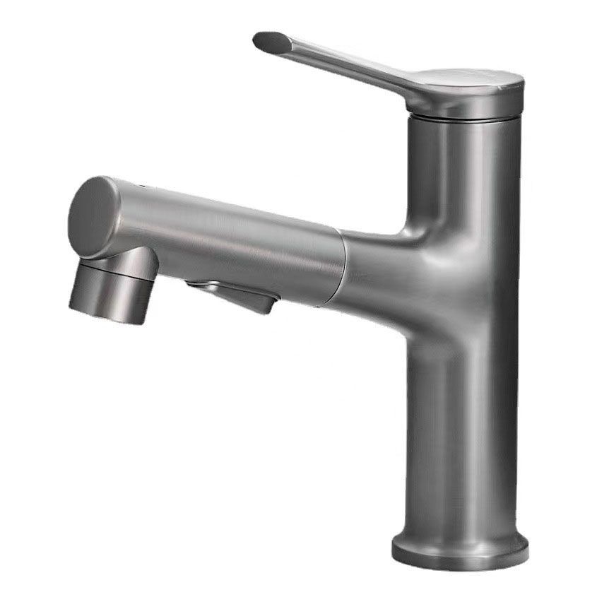 Modern Copper Sink Faucet Scratch Resistant Wide Spread Bathroom Faucet