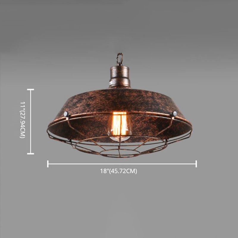 Bowl Restaurant Hangende hanglamp Industrial Metal Rust Pendant Licht armatuur