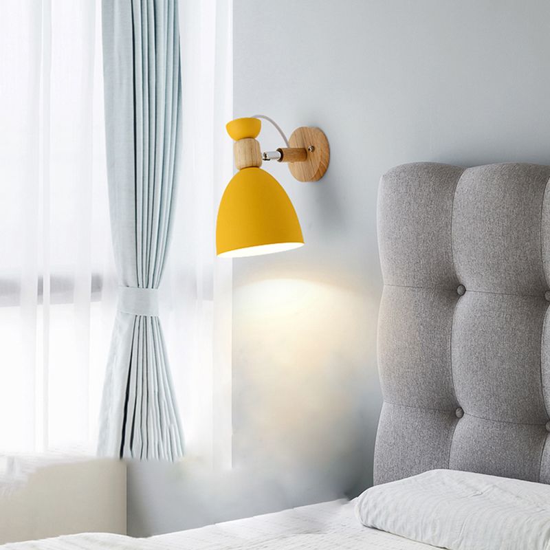 Metal Wall Lights Modern Macaron Style 1 Light Wall Sconce for Living Room