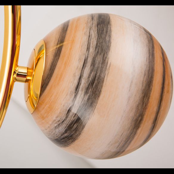Planet Modeling Glasball Kronleuchter Lampe Nordic Style Multi-Lights Mond-Suspensionsbeleuchtung für Esszimmer