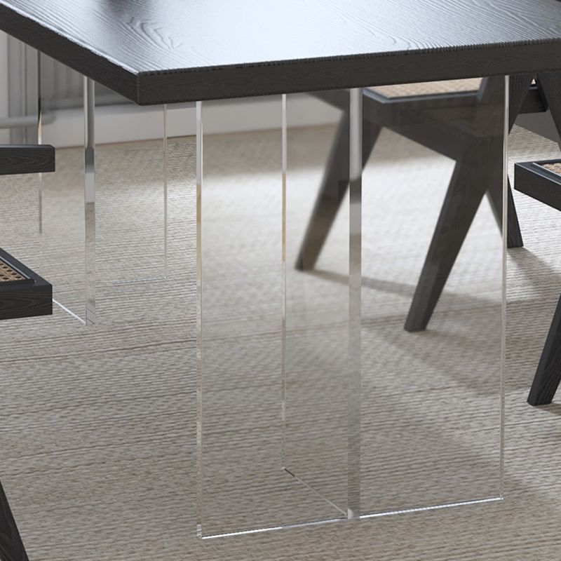 Rectangle Dining Set 1/4/5 Pcs Modern Solid Wood Dining Table and Chairs