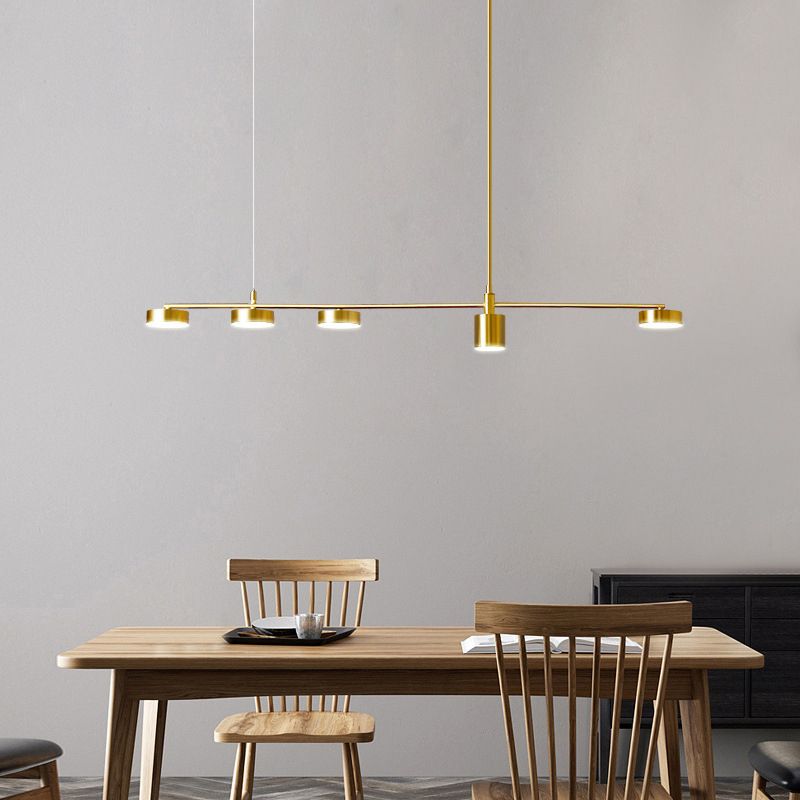 Mid-Century Linear Island Light Fixtures Metal Island Lamps