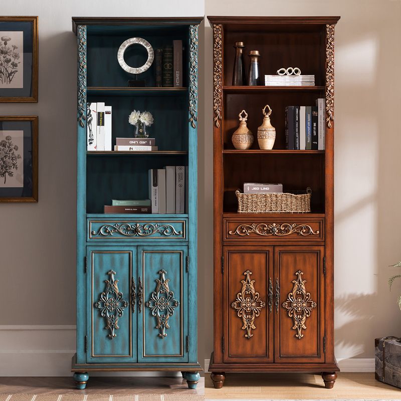 Rectangle Standard Storage Cabinet Solid Wood Cabinet with Drawer