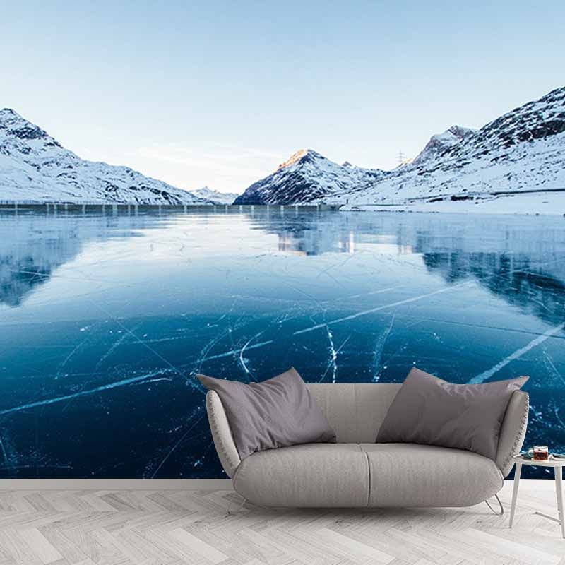 Photography Stain Resistant Wallpaper Mountain Range Living Room Wall Mural