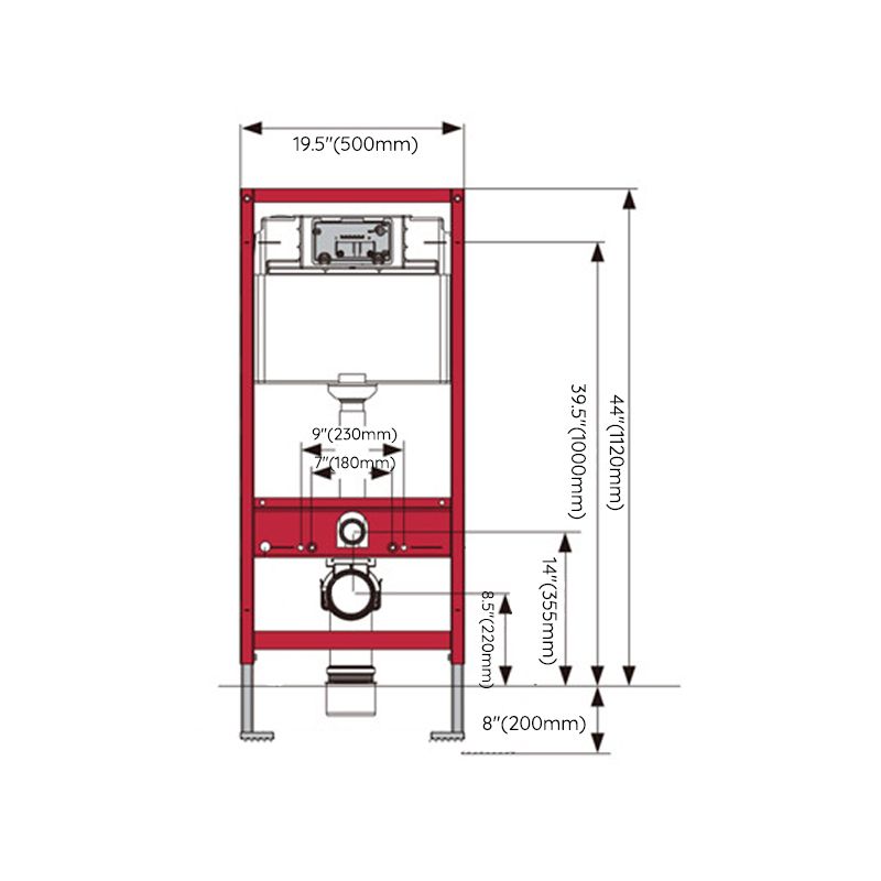 Contemporary Wall Hung Toilet Bowl Polished Finish Toilet with Glazed Surface