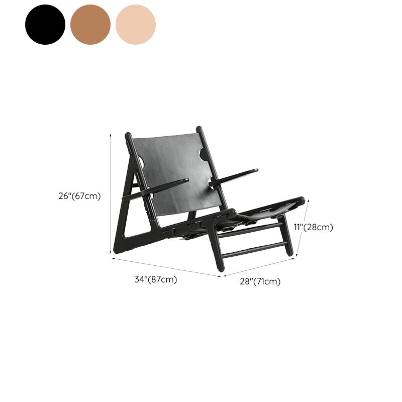 Reclining Lounge Chair Solid Wood Frame Chair for Living Room