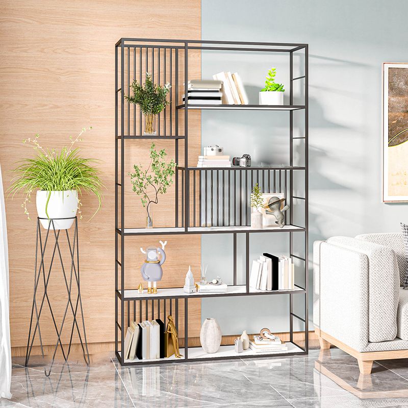 Glam Engineered Wood Bookshelf Open Back Standard Bookcase with Shelves