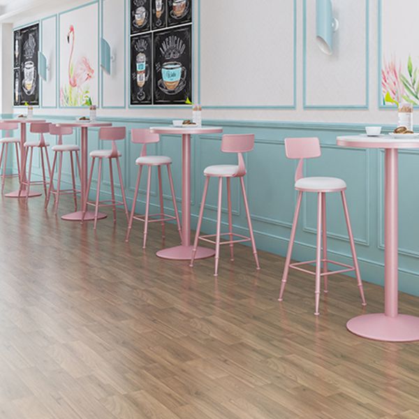 1/2/3/4/5 Pieces Modern Bar Set Matte Finish Iron Bar Stool and Table Set