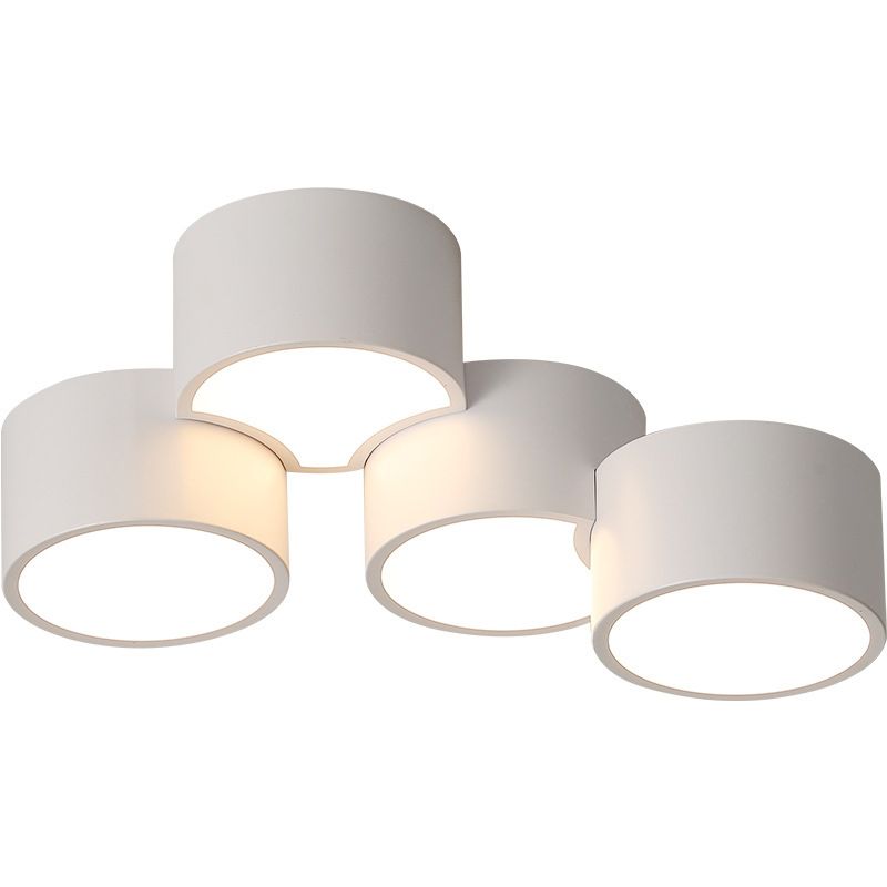 Geometrische cilindrische combinatie LED-inbouwlamp Moderne minimalistische plafondlamp met meerdere lampen voor slaapkamerwoonkamer
