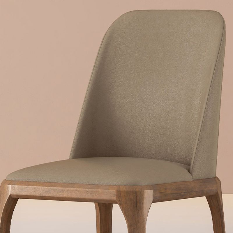 Eigentijdse eetkamerstoelen eetstoelen met armloze zijstoelen met houten benen