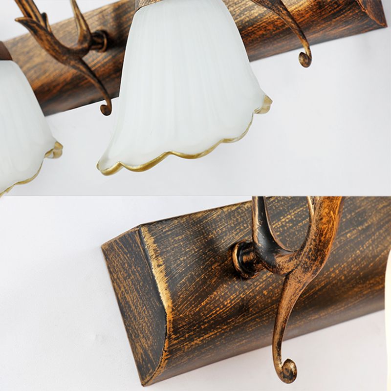 Verre en forme de cloche en forme de cloche Lumière minimalisme Éclairage mural de salle de bain en noir