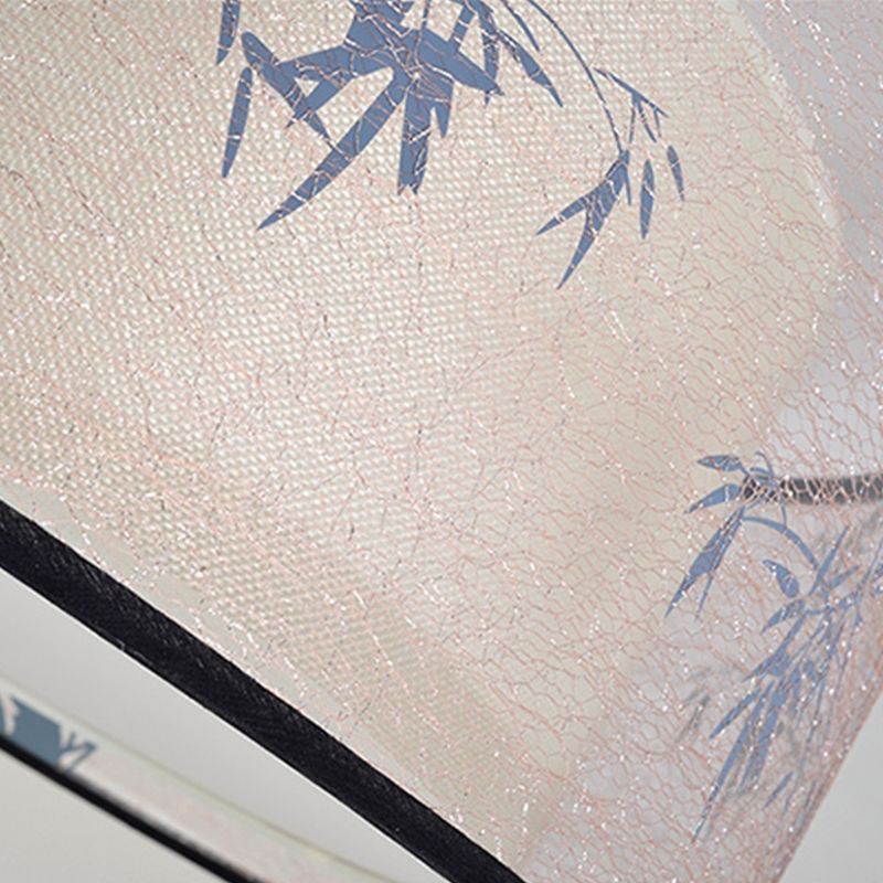 Plafonnier encastré beige en tissu de style chinois pour salon