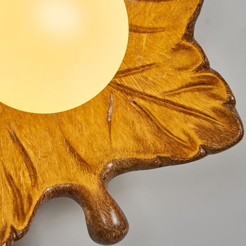 Modern Metal Wall Sconce Ball Shape Wall Light with Plastic Shade for Living Room