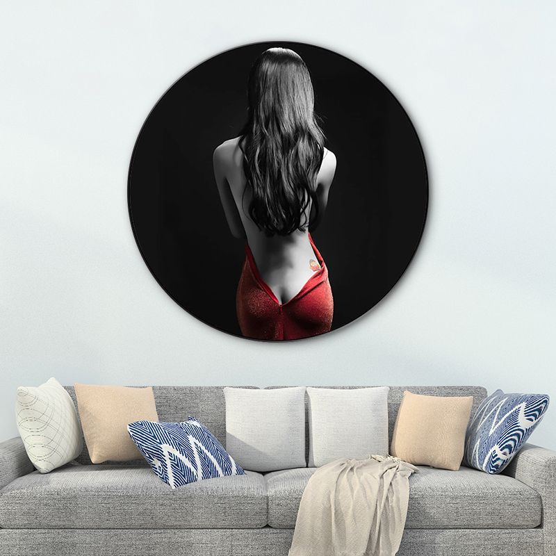Modern Style Canvas Print Soft Color Trendy Girl Painting, Multiple Sizes Options