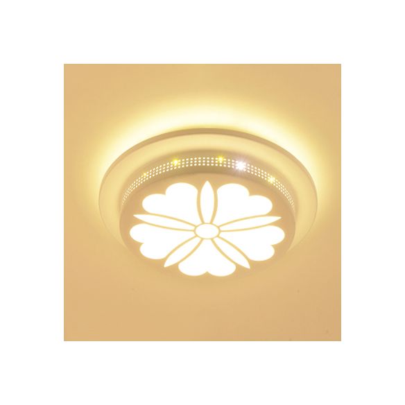 Art Deco Flush Mount Ceiling Light Circular Acrylic Ceiling Lamp for Hallway