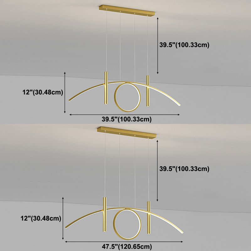 Arc Island Lighting Acrylic Contemporary Simplicity Pendant Lighting Fixtures for Restaurant