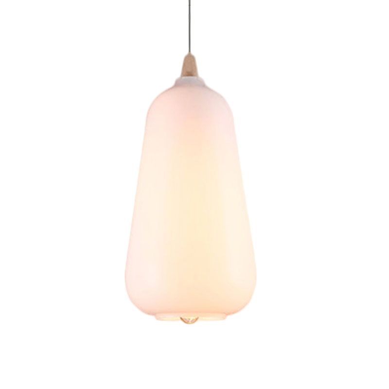 Wereldwijde/kalebas/ellips hanglamp eigentijdse rokerige/barnsteen/wit glas 1 lichte eetkamer hangende plafondlamp
