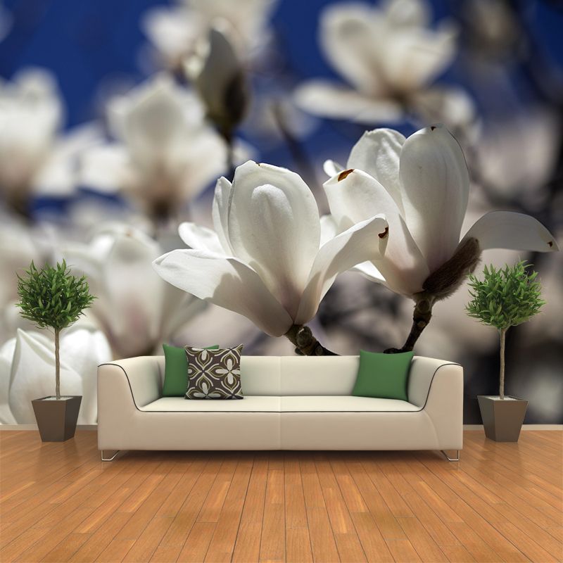 Contemporary Magnolia Wall Mural Moisture Decorative Eco-friendly for Home Decor