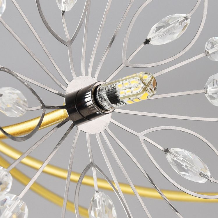 Zweige Anhänger Kronleuchter nordischer Luxusstil -Kristallhanglampe