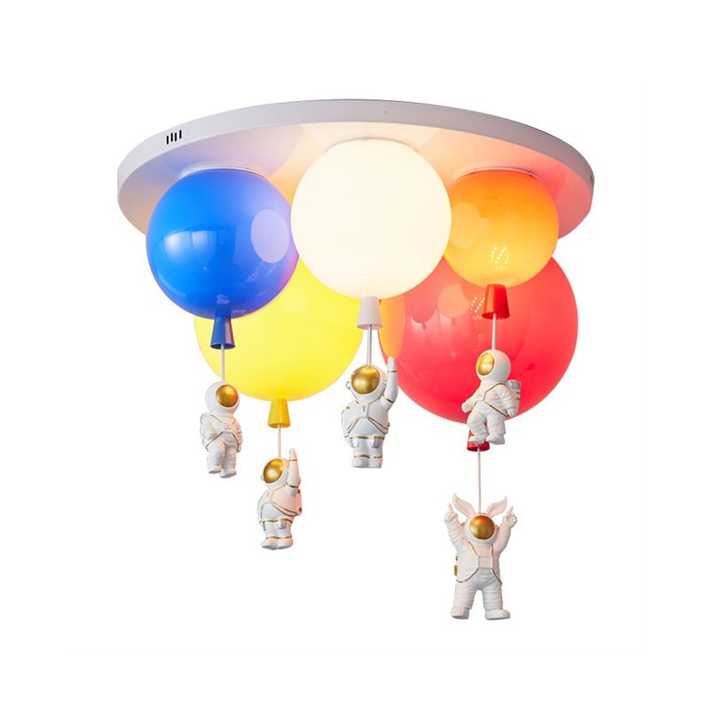 Acryl ballon plafond hanglamp eigentijds plafond inbouw met Spaceman