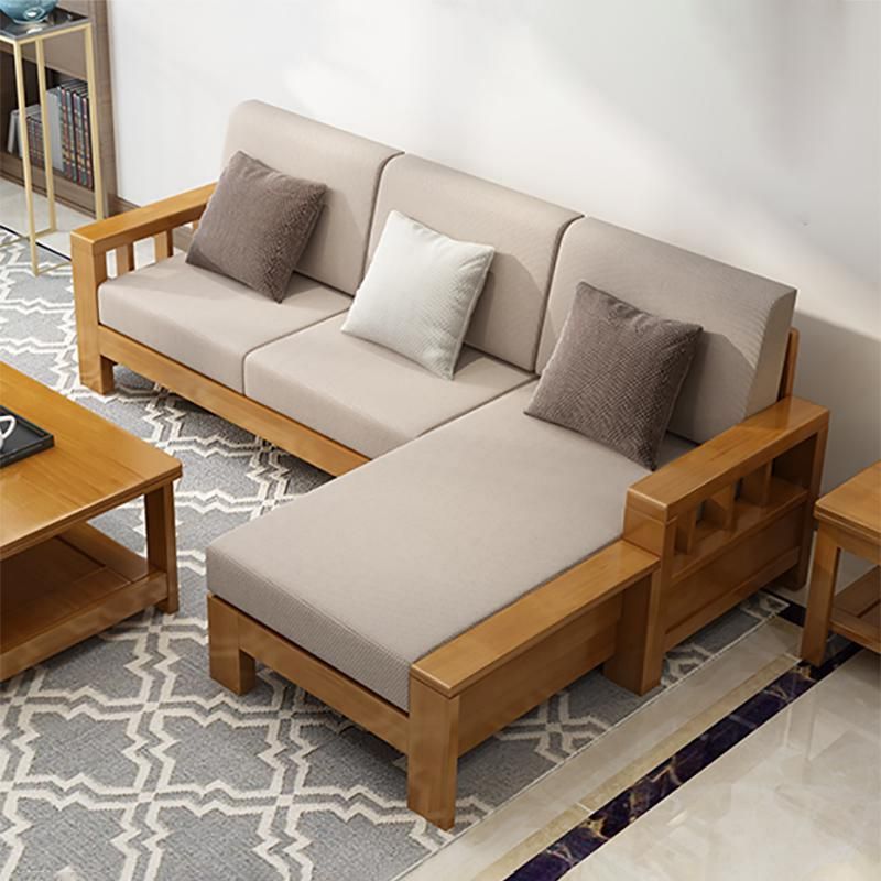 Craftsman Recessed Arm Sofa with Pillows 33.46" for Living Room