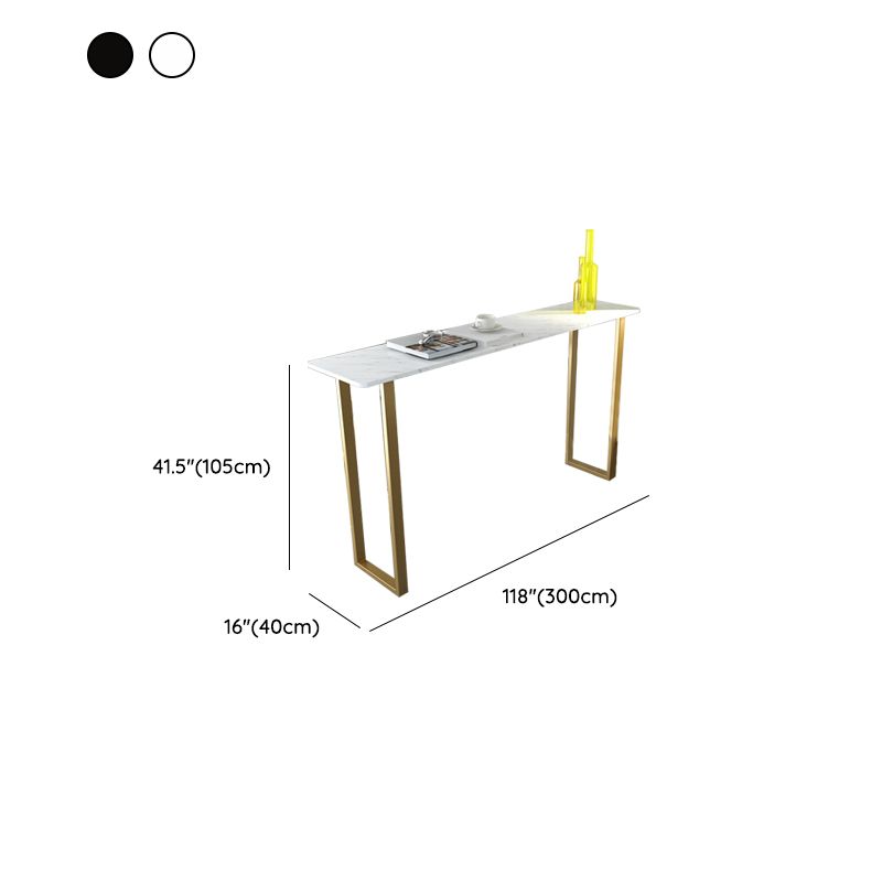 Faux Marble Table Modern Style Bistro Bar Table for Living Room