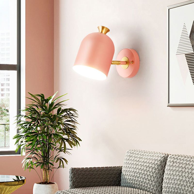 Metal Dome Shape Wall Light Modern Style 1 Light Wall Light Sconce