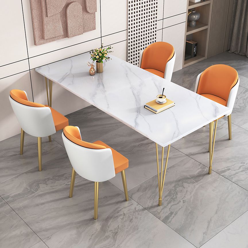 Nordic 1/5/7 Pieces Dining Set Rectangle Stone Dining Table for Kitchen Dining Room