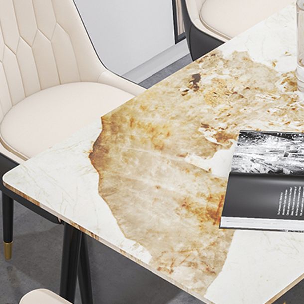 Glam Style 1/4/7 Pieces Dining Set Sintered Stone Dining Table for Home Use