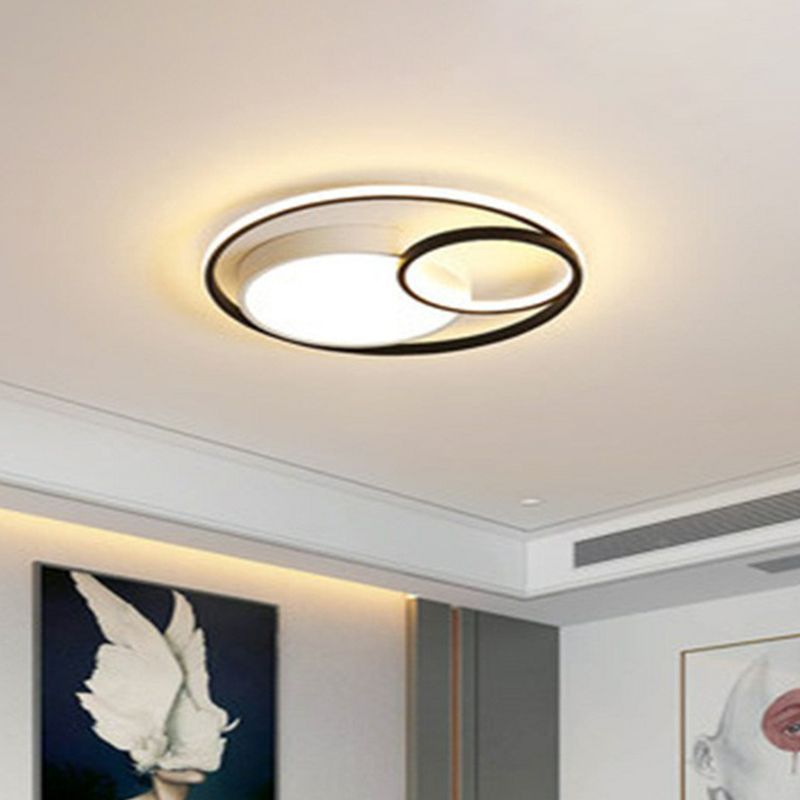 Modern Style Circle Flush Light Acrylic Study Room LED Flush Ceiling Light Fixture