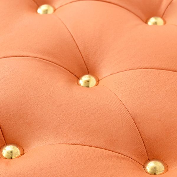 Solid Color Leather Standard Stool Modern Style Simple Household Square Stool