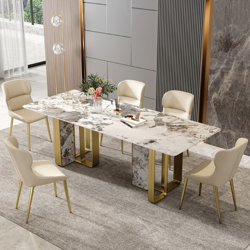 Contemporary Dining Set Stone 1/4/7 Pieces Dining Furniture for Home