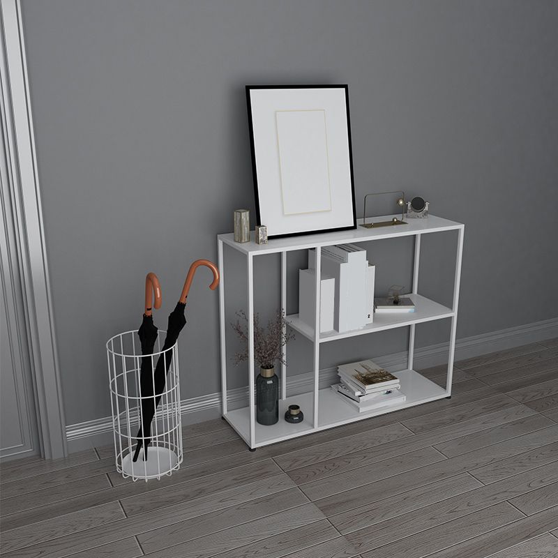 9.84" W Modern Console Accent Table Antique Finish Console Sofa Table in Metal