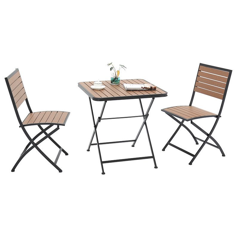 Modern 1/3 Pieces Metal Dining Set Reclaimed Wood Dining Table Set
