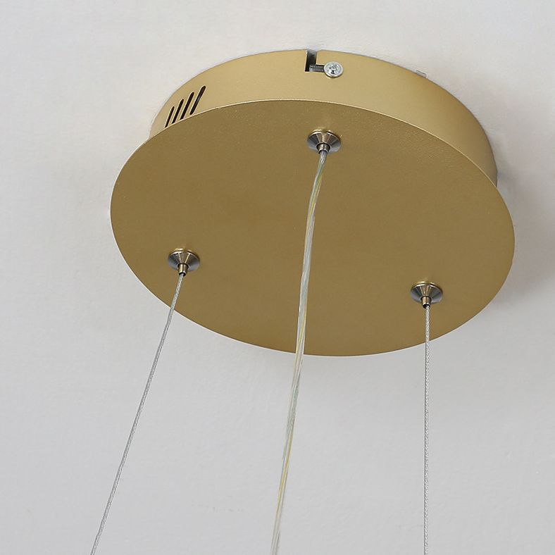 Gold Metal Hanging Pendant Lights Contemporary Hanging Lamps for Dining Room