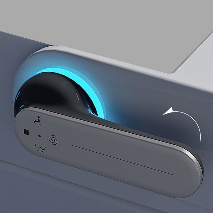 White Foot Sensor Contemporary Ceramic Elongated Smart Toilet