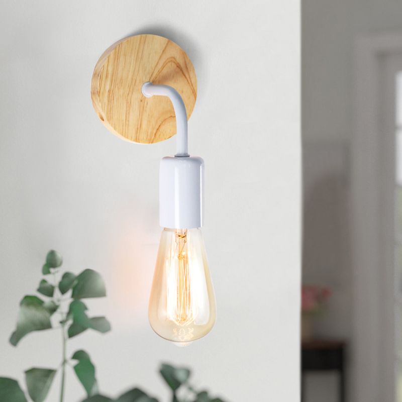 Modern Simple Wall Light Fixture Wooden Wall Light Sconce for Bedroom