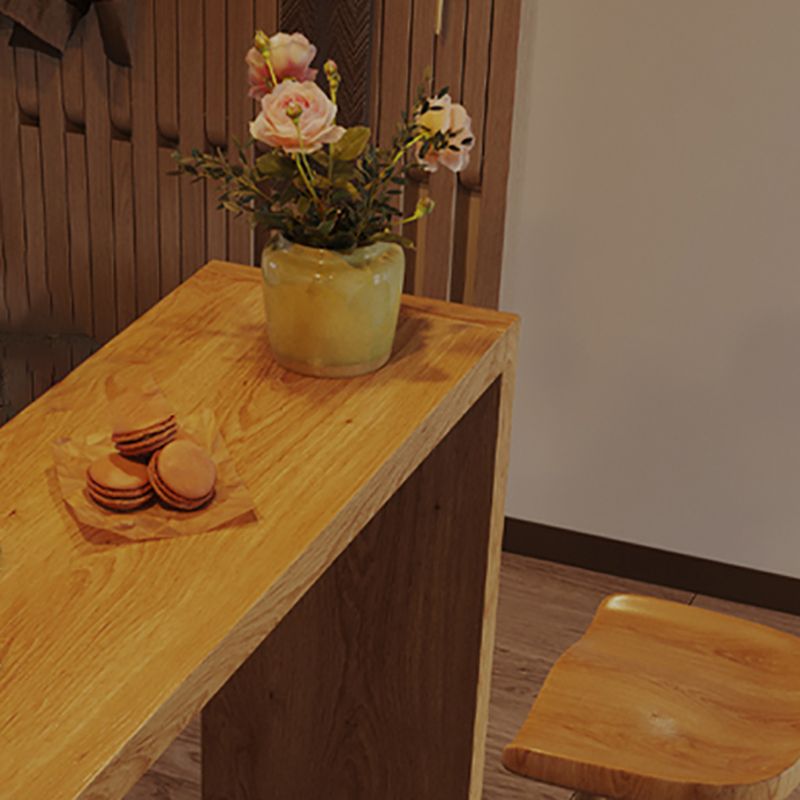 Indoor Contemporary Bar Dining Table Rectangle Shape Pine Wood Bar Table