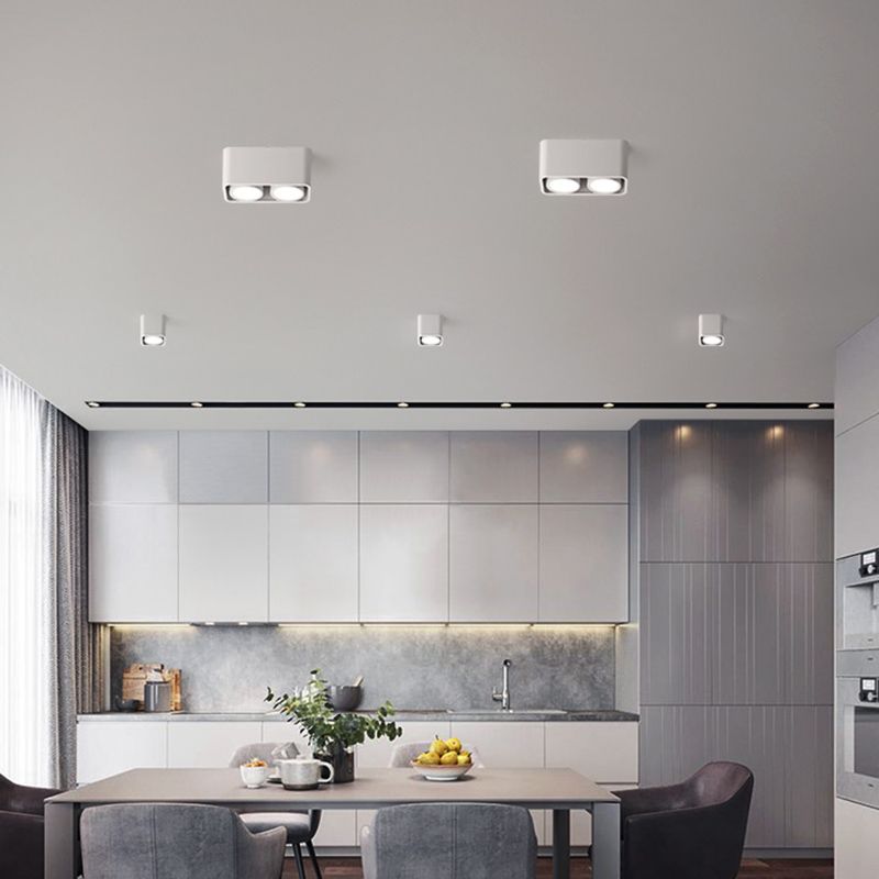 Modern Simple Style Aluminum Ceiling Light Metal Shade Geometry Ceiling Lamp for Bedroom