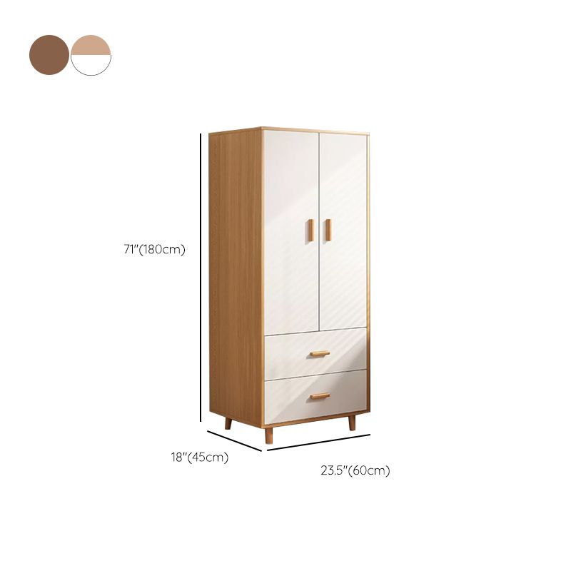 Contemporary Freestanding Home Wardrobe Closet Engineered Wood Wardrobe Armoire