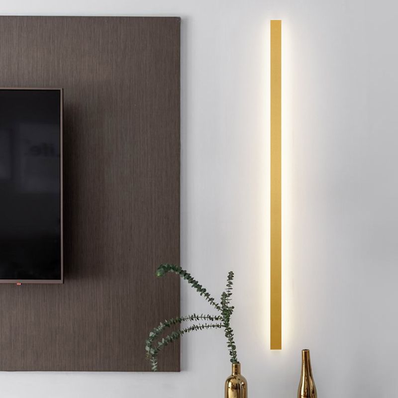 Luz de pared de forma lineal de metal Modern 1 Luz de la pared de luz montada en la pared
