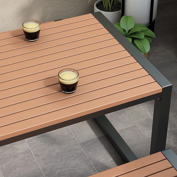 Modern Rectangular Picnic Table Set 1/3/5/7 Pcs Manufactured Wood Picnic Set