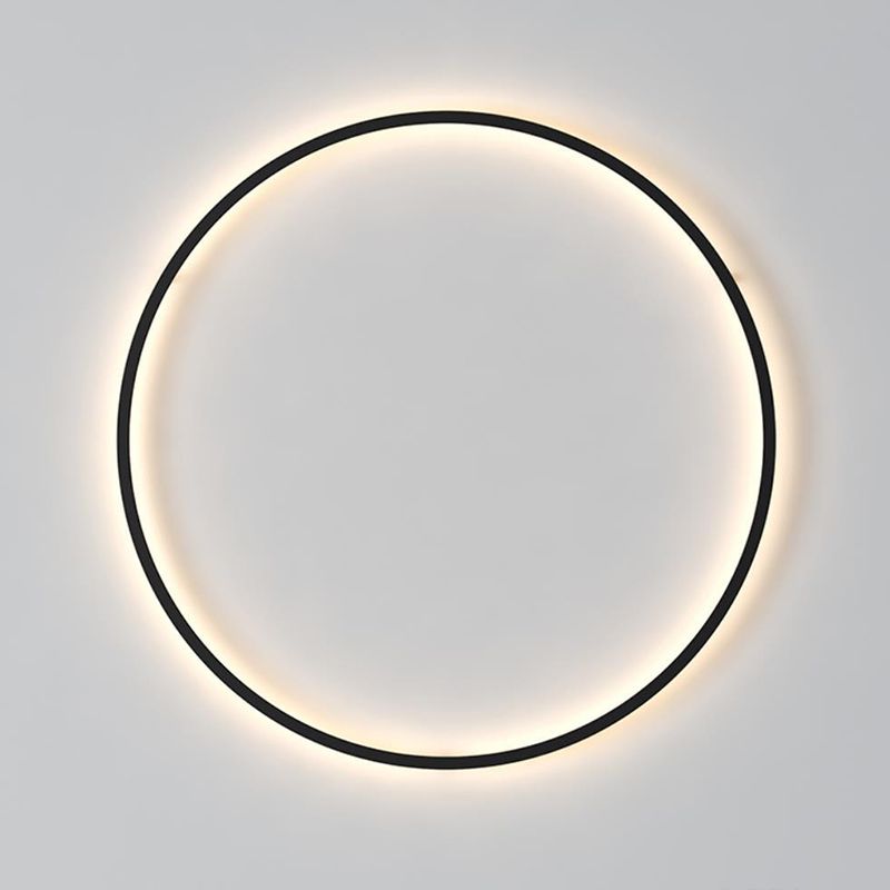 Black Rounded Shade Wall Lamp 1-Light Modern Metal Wall Mounted Light for Bedroom